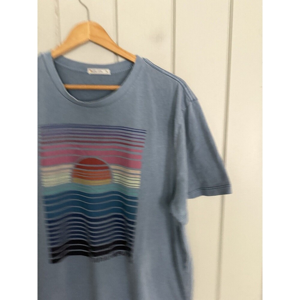 Marine Layer Men’s Signature Crew Graphic Tee XL Blue Short Sleeves - Picture 2 of 7
